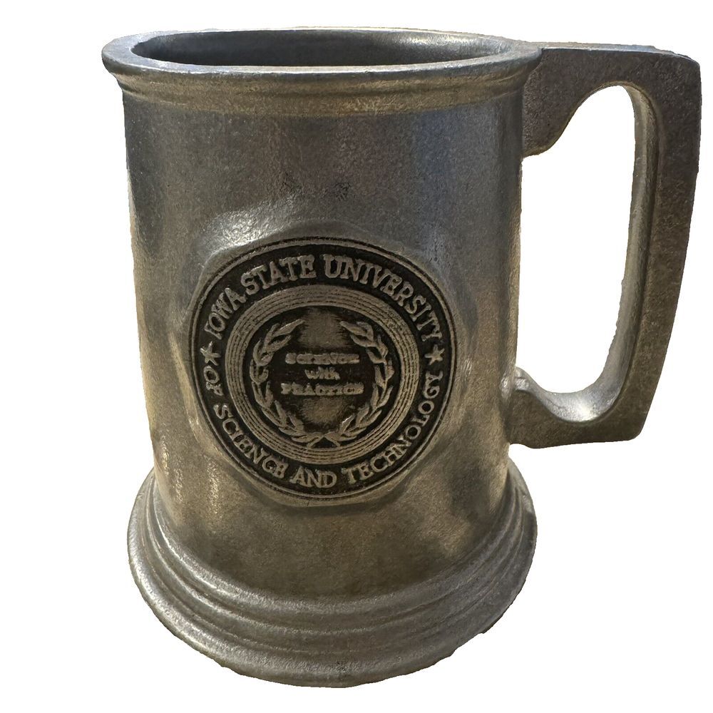 Vintage University Of Iowa Science and Technology Pewter Stein‎